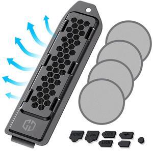 GRAUGEAR PS5 SSD Heatsink Cover + PS5 Dust Cover Set, Cooling and Dust-Proof Solution for PS5 Console, Compatible with Digital & Disc Edition