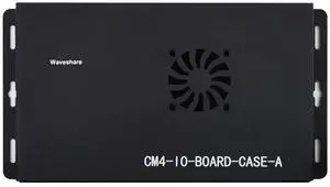 Waveshare Metal Box (A) Designed for Official Raspberry Pi Compute Module 4 IO Board Comes with Cooling Fan Mini Computer Chassis Robust and Dust-Proof Nice Looking