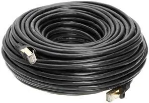 Cables Direct Online 75FT S/FTP Cat7 Copper Network Ethernet Patch Cable, Internet Wire, Compatible with PC, Laptop, Modem, Router, TVs, Printer Cord, Consoles for Home and Office (75ft, Black)