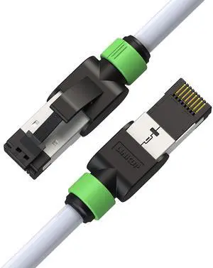 LINKUP - [Tested with Versiv CableAnalyzer Cat7 Ethernet Cable -7 FT (3 Pack) 10G Double Shielded RJ45 S/FTP | Network Internet LAN Switch Router Game | High-Speed | 26AWG White