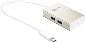j5create USB Type-C 4-Port Hub, Silver, JCH343