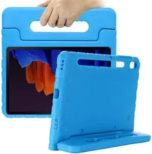 Dteck Kids Shockproof EVA Foam Lightweight Handle Stand Protective Case for Samsung Galaxy Tab S8+/S7 FE/S7+ Tablet 12.4" - Blue