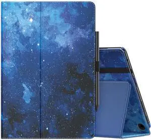 MoKo Case Fits All-New  Kindle Fire HD 10 & 10 Plus Tablet (13th/11th Generation, 2023/2021 Release) 10.1" - Slim Folding Stand Cover with Auto Wake/Sleep, Blue Sky Star