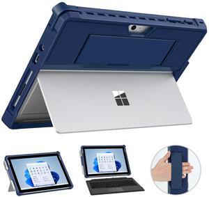 MoKo Case Fit Microsoft Surface Go 4 /Surface Go 3 / Surface Go 2 / Surface Go Case, All-in-One Protective Cover Case with Pen Holder Hand Strap, Compatible with Type Cover Keyboard, Blue