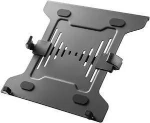 HumanCentric Laptop VESA Mount Tray for Monitor Arms and Stands, Fits 75x75 and 100x100 mm VESA Mount Holes, Fully Secures Laptop with Adjustable Clamps 9.5" to 16.5 Width, Rubber Pads