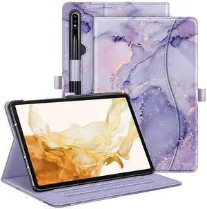 Fintie Case for Samsung Galaxy Tab S10+/ S9+/ S8+/ S7 FE/ S7+ 12.4 Inch, Multi-Angle Viewing Protective Cover with Pocket, Auto Sleep/Wake, Lilac Purple Fintie Case for Samsung Galaxy Tab S10+/ S9+/ S8+/ S7 FE/ S7+ 12.4 Inch, Multi-Angle Viewing Protective Cover with Pocket, Auto Sleep/Wake, Lilac Purple