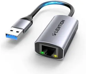 LENTION USB 3.0 Type A to Gigabit Ethernet Adapter, 1000M RJ45 Wired LAN Network Converter Compatible with Nintendo Switch, MacBook Pro/Air, Surface, Chromebook, Most Windows Laptops (HU604, Gray)