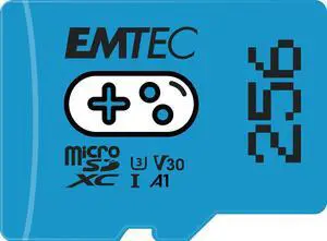 EMTEC Gaming Micro SD Card, MicroSDXC Memory Card for Nintendo-Switch, Wyze, GoPro, Dash Cam, Security Camera, 4K Video Recording, UHS-I A1 U3 V30 C10, up to 100MB/s (256, GB)
