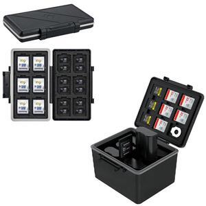 Camera Battery and Memory Card Case+36 Slots Memory Card Case