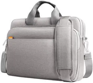 JETech 13 13.3 14 Inch Laptop Bag Case, Waterproof Slim Computer Sleeve Cover Compatible with MacBook Air/Pro 13/14, Surface Book 13.5, HP Pavilion 14, Dell Inspiron 14, ThinkPad 14 (Light Grey)