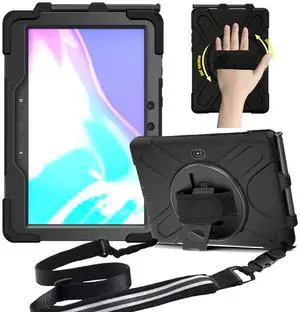 Junfire Shockproof Case for Samsung Galaxy Tab Active4 PRO 2022/Tab Active Pro 2019, Heavy Duty Rugged Case with 360°Rotating Kickstand/Hand Strap/Shoulder Belt/Pencil Holder for SM-T636/T540