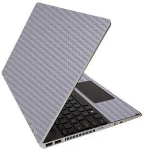 MightySkins Carbon Fiber Skin for HP Pavilion x360 15" (2020) - Solid Gray | Protective, Durable Textured Carbon Fiber Finish | Easy to Apply, Remove, and Change Styles | Made in The USA