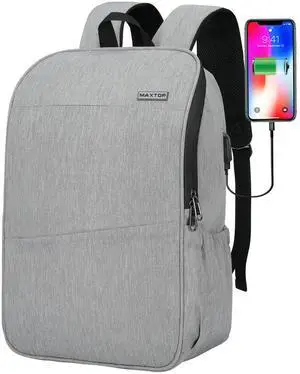MAXTOP Deep Storage Laptop Backpack with USB Charging Port[Water Resistant] College Computer Bookbag Fits 16 Inch Laptop
