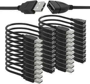 SaiTech IT 20 Pack (15cm - 6inch) Adjustable Flexible USB 2.0 Male to Female Extension Plug/Socket Adapter Cable Bulk- Worlds Shortest USB 2.0 Extension Cable SaiTech IT 20 Pack (15cm - 6inch) Adjustable Flexible USB 2.0 Male to Female Extension Plug/Socket Adapter Cable Bulk- Worlds Shortest USB 2.0 Extension Cable
