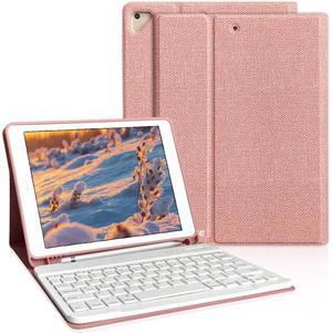 aMZCaSE for iPad Pro 9.7 Inch Case with Keyboard for iPad 6th Generation(2018),5th Generation(2017),for iPad Air 2/Air 1 Case with Keyboard with Wireless Detachable Bluetooth Keyboard,Champagne