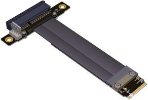 JMT ADT-R42 Series PCI-E 4X to M.2 NGFF NVMe M Key 2280 Riser Card 32G/BPS PCIe 3.0 x4 High Speed M2 Key-M PCI-Express Extension Cable (R42SF 15CM)