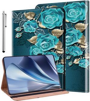 ALILANG Case for 6" Kindle Paperwhite (10th Generation-2018, 5th/6th/7th Generation-2012/2013/2015/2016) with Stylus, Folding Stand Cover for Kindle Paperwhite 10th Generation Case-Blue Rose