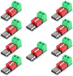 AITRIP 10PCS USB-C PD Trigger Board Module PD/QC Decoy Board Fast Charge USB Type-c to 5V9V12V20V High Speed Charger Power Delivery Boost Module with Screw Terminal
