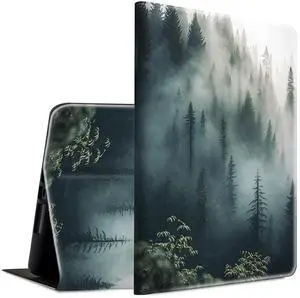 BFSEROBJ Case for Kindle Fire HD 8 & Fire HD 8 Plus Tablet 10th/12th/14th Generation 2020/2022/2024 Lightweight Smart Case Adjustable Stand Protective Cover with Auto Wake/Sleep - Forests