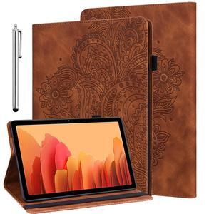 ALILANG Case for Kindle Fire HD 8 & Fire HD 8 Plus Tablet (12th Generation/10th Generation, 2024/2022/2020 Release) 8" with Stylus, PU Leather Stand Flip Cover for Fire HD 8 Tablet Case-Brown