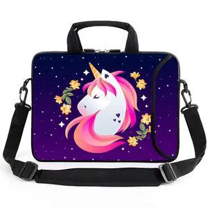 AMARY 14" 15" 15.4" 15.6" laptop sleeve chromebook case adjustable shoulder strap with handle accessory pocket for men women (15" JDB-3)