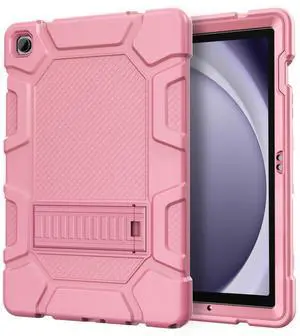 Azzsy Case for Samsung Galaxy Tab A9+/A9 Plus 11 2024 Model (SM-X210/X216/X218), Heavy Duty Shockproof Rugged High Impact Protective Case, Rose Gold