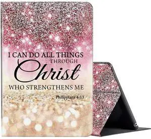 Case for Kindle 10th Generation (2019 Version) 6" E-Reader, Multi-Angle Slim Stand Anti Slide Smart Protective Cover Case (Not fit Kindle Paperwhite/Kindle Oasis)- I can do All Things Through Christ