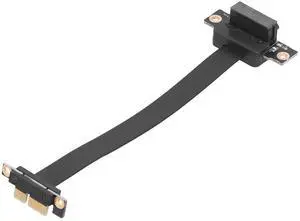 PCI Express Adapter Cable, PCIe to 36Pin 1X Extender with Gold-Plated Header & LED Indicator, 8Gbps Extension Cable, Dual 90deg & 15cm