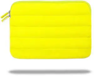 ANECDOTE Laptop Case 13-14 Inch  A Perfect Laptop Sleeve That is Compatible with MacBook Air/Pro and iPad Pro 12.9  Fits in Your Bag, Padded and Protective with an Aesthetic Design (Neon Yellow)