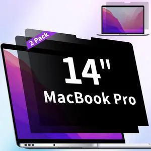 2 Pack Privacy Screen Compatible with MacBook Pro 14 Inch Screen Protector (2021-2024, M1, M2, M3, M4-Model A2442 A2779 A2918 A2992 A3112 A3401), Laptop Privacy Screen Matte Anti Blue Light Glare Film