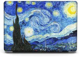 Berkin Arts for MacBook Pro 14 inch Cover A3401 A3185 A3112 A2992 A2918 A2779 A2442 with M4 M3 M2 M1 Chip(2021-2024 Release) Keyboard & Screen Cover Post-Impressionism (The Starry Night by Van Gogh)
