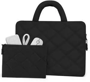 Allive Puffy Laptop Sleeve 13-14 Inch - Shockproof Laptop Case with Handle, Accessories Case - Fits MacBook Pro 16 Inch,15.6 Inch HP