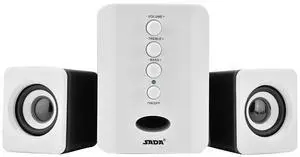 Bewinner SADA D-202 Mini USB 2.1 Wired Combination Speaker Bass Music Subwoofer for Desktop Laptop Notebook Tablet PC Smart Phone (White)