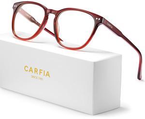 CARFIA Blue Light Glasses for Women Lightweight Cute Computer Gaming Glasses Blue Light Blocker Revo Lenses