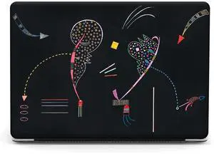 Berkin Arts Compatible with MacBook Air 13 inch Cover, 2022-2018 Release A1932 with Touch ID with Keyboard Cover & Screen Protector Naive Art Illustrated (Two Sides by Kandinsky)
