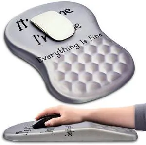 KUOSGM Mouse Pad Wrist Support, Ergonomic Mouse Pad with Massage Dot, Comfortable Computer Mouse Pad for Laptop, Wrist Rest Pain Relief Mousepad with Non-Slip PU Base for Office & Home, 12 x 8 in