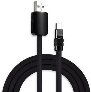 chubbycable Black Chubby - Special Black Samurai Edition Silicone USB C Cable Durable 240W Fast Charging Cable Phones Tablets Power Bank Charger Cord, USB A to Type C, 8.5FT