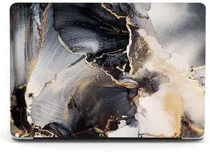 Berkin Arts for MacBook Air 13.6 inch Case A3240 A3113 A2681 (M4 M3 M2) 2025 2024-2022 Release with Display & Touch ID with Keyboard Cover & Screen Protector Maximalism Marble and Gold Baroque