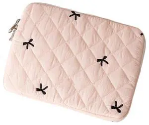 Attria Cute Bow Graphic Carrying Laptop Bag Y2K Preppy Laptop Sleeve Case Bag Kawaii Pad Computer Protect Case Pouch (13-14 inch,Pink)