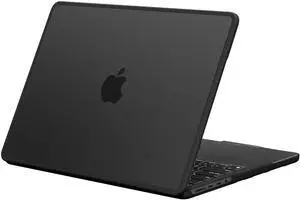 BlueSwan Anti-Cracking Hard Shell Case Compatible with MacBook Pro 14-inch 2025 2024-2021 Release M4 M3 M2 M1 Pro/Max Chip, Anti-Fingerprint Soft TPU Bumper, Frosted Black
