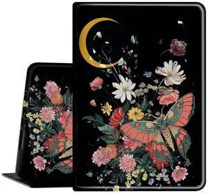 Case for  Fire HD 10 Tablet (Only 11th Generation, 2021 Release), PU Leather Folding Smart Stand Cover with Auto Sleep Wake Feature Folio Case for New Fire HD 10.1",Aesthetic Butterfly Floral
