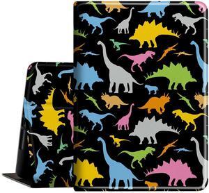 Case for Kindle Fire HD 8 & 8 Plus Tablet (12th Generation 2022), Slim PU Leather Cover with Auto Sleep Wake Feature Folio Case for  Kindle Fire HD 8 2022 Tablet,Multicolor Dinosaur