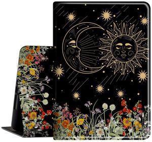 Case for  Kindle Fire 7 Tablet (9th/7th/5th Generation, 2019/2017/2015 Release) Slim PU Leather Cover Auto Wake/Sleep Feature Folio Case for All-New Kindle 7 inch, Moon Sun Garden