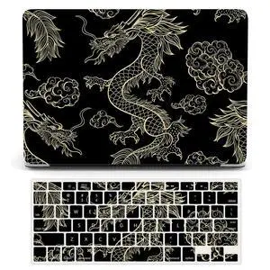 Case Compatible with MacBook Air 13 Retina 2020 2019 2018 Model A2337 M1 A2179 A1932, Plastic Protective Hard Shell Case + Keyboard Cover for MacBook Air 13 inch with Touch ID - Dragon