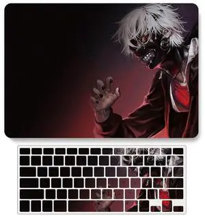 Bandless Case Compatible with MacBook Air 13 Retina 2020 2019 2018 Model A2337 M1 A2179 A1932, Plastic Protective Hard Shell Case + Keyboard Cover for MacBook Air 13 inch with Touch ID - Tokyo Ghoul