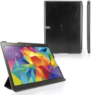 BoxWave Case Compatible with Galaxy Tab S 10.5 - FolioView Leather Case, Leather Smart Folio Cover w/Stand - Nero Black BoxWave Case Compatible with Galaxy Tab S 10.5 - FolioView Leather Case, Leather Smart Folio Cover w/Stand - Nero Black