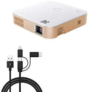 BoxWave Cable Compatible with Kodak Luma 75 Portable Pocket Projector - AllCharge 3-in-1 Cable - Jet Black BoxWave Cable Compatible with Kodak Luma 75 Portable Pocket Projector - AllCharge 3-in-1 Cable - Jet Black