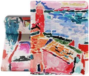 Berkin Arts Compatible with iPad 7/8/9th Generation Case/iPad Air 3rd Generation Case (10.5 Inch) 2019/2020/2021 Folio Case Premium Leather Cover Fauvism Vivid Colorful (Matisse View of Collioure)