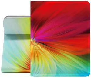 Berkin Arts Compatible with iPad 7/8/9th Generation Case/iPad Air 3rd Generation Case (10.5 Inch) 2019/2020/2021 Folio Case Premium Leather Cover Color Box Rainbow Scheme Iridescent Playful