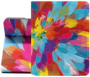 Berkin Arts for iPad mini 7th 2024 & iPad mini 6th 2021 (8.3 Inch) Folio Case Premium Leather Cover Cloisonnism Vibrant Expressive Colorful Energetic Brush